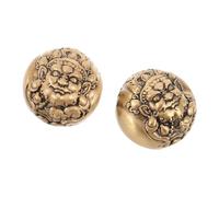 Yardenfun de Préhension en Massif pour Entraînement des Mains et Rééducation Force de Préhension Lot de 2 Traditionnelles Dorées pour Massage Renforcement des Doigts et Poignets