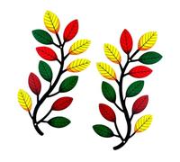 Yardenfun Décoration Murale Branche Métal Peinte Main Art Mural Fer Réaliste pour Salon et Chambre Ornement Vivant pour Maison Bureau et Balcon