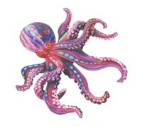 Yardenfun Décoration Murale Pieuvre Métal Sculpture Suspendue Fer Pour Jardin Et Salon Décor Océan Rustique Suspension Murale Et Élégante