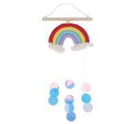 Yardenfun Décoration Murale Suspendue Arc-en-Ciel en Plastique Pendentif Nordique en Bois 3 Couleurs Accessoire Charmant pour Chambre D’Garçon et Filles Salon et Fêtes Décoration