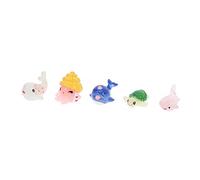 Yardenfun Décorations Miniatures de de Ornements pour Aquarium Comprend Baleine Blanche Licorne de Mer Requin Rose Pieuvre Rose et Petite Tortue Accessoires de Jardin Féérique et Paysage
