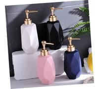 Yardenfun Distributeur de Lotion Céramique Mat Blanc Flacon Pompe Pression pour Liquide et Lotion Bouteille Substitut pour Usage Domestique et Boutique