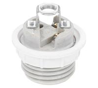 Yardenfun Douille Céramique Full-thread avec Anneau Simple Support Fiable pour Ampoules LED Installation Facile pour Éclairage Intérieur Polyvalent