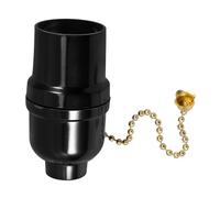 Yardenfun Douille de Lampe E27 à Tirette en Plastique Solide Base de Lampe à Chaînette pour Plafonnier Accessoire de Remplacement Polyvalent pour Éclairage Intérieur avec Interrupteur