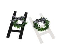 Yardenfun Échelle Décorative Murale en Vintage 2Pcs Décoration Intérieure Accroche Photo Style Ambiance Vintage Accessoire de Maison