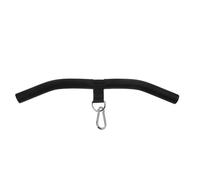 Yardenfun Ensemble de Fixation pour Machine à Câble à Pression en Acier Noir Poignée de Traction en Caoutchouc, Barre de Gym à Domicile pour Renforcement Musculaire et Entraînement