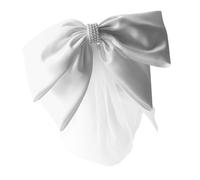 Yardenfun épingle à cheveux voile de mariée arcs de cheveux de couvre-chef the ritual demoiselle d'honneur cerceau de cheveux bowknot casque de décoration de fête filé blanche