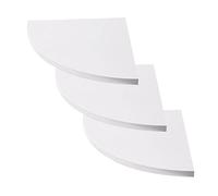 Yardenfun Étagères d'angle Murales Flottantes Ronde 3 Pièces en Panneau Composite pour Décoration et Rangement Maison Compatible Chambre et Bureau