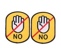 Yardenfun Étiquettes Autocollantes pour Collier De Chien « Ne Pas Toucher » - Panneaux D’Avertissement Réutilisables Et Étanches pour Laisse, 2 Pièces, Identification Sécurité en Promenade