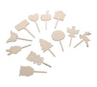 Yardenfun Étiquettes en Bois pour Plantes 12 Pièces Panneaux D’identification Solide et Renouvelables pour Pots, Fleurs et Légumes Étiquettes à Écrire Recto-verso, pour Jardinage