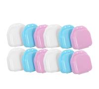 Yardenfun Étui Portable pour Prothèses Dentaires Partielles avec Trous D’Aération Lot de 12 Pièces en Plastique Résistant Couleurs Pastel Étui Étanche pour Voyage et Usage Quotidien