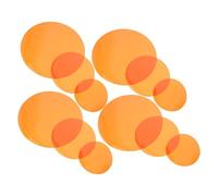 Yardenfun Film Adhésif Diffuseur de Lumière Colorée 15 Pièces - Filtres Gélatine 74 Mm, 10 Cm, 15 Cm - Film Autocollant à Lumière Chaude pour Studio Photo, Éclairage D’ambiance et