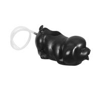 Yardenfun Fontaine Cascade en Céramique Noire de Chien pour Aquarium Ornement Jet d'eau Continu Système Écologique de Filtration Naturelle Décoration Intérieure et Extérieure pour