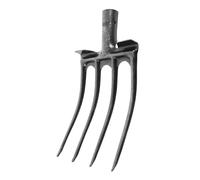 Yardenfun Fourche à Bêcher en Acier Solide à 4 Dents pour Jardinage Agricole Fixation 35 Mm Compatible Manche Outil Polyvalent pour Décompactage Et Retournement du Sol