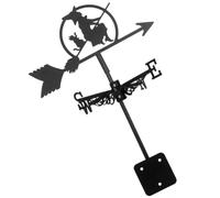 Yardenfun Girouette en Fer Noire Forme Sorcière et Chat pour Décoration Extérieure de Jardin et Toit, Accessoire Polyvalent Résistant aux Intempéries et Design Unique