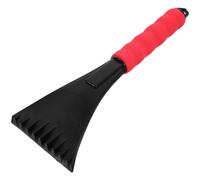 Yardenfun Grattoir à Glace pour Voiture et Pelle à Neige d'hiver, Mini Pelle Rouge Poignée en Mousse Eva, Outil de Déneigement Extérieur Multifonction pour Pare-Brise et Vitres, Dégivreur