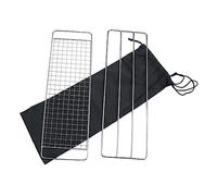 Yardenfun Grille De Barbecue en Acier Inoxydable 304 pour Camping Lot De 3 Set De Pièces Paquet De Rangement Noir Accessoire De Cuisson Portable Résistant à La Chaleur Et Solide