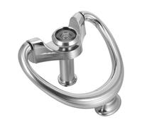 Yardenfun Heurtoir de Porte en Alliage de Zinc Finition Brossée, Poignée Annulaire Vintage Argentée, Compatible Porte en Bois et Portail de Jardin, Sonnette Extérieure Décorative pour