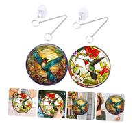 Yardenfun Hummingbird Ornament Acrylique pour Fenêtre Décor Suspendu Attrape-Soleil pour Maison Porte Jardin Cadeau et Facile à Nettoyer
