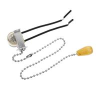 Yardenfun Interrupteur à Tirette pour Lampe de Plafond Chromé Interrupteur à Chaîne Silencieux et Pratique pour Réparation et Remplacement Éclairage