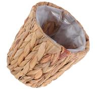 Yardenfun Jardinière Tressée en Jonc de Mer Petit 15X15 CM Panier de Rangement Naturel pour Plantes D’Intérieur et Balcon Pot de Fleurs Léger en Paille Tressée Respirante Support