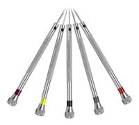Yardenfun Jeu de 5 Tournevis de Précision Multifonction pour Réparation de Montres Petit Tournevis Plat et Cruciforme en Métal Kit Manuel Compact pour Horlogers et Électronique