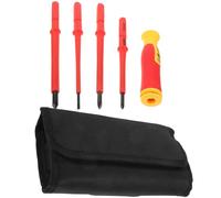 Yardenfun Jeu de Tournevis Isolés Antidérapants 6 Pièces Kit D’Outils Électriques pour Électricien Embouts Plat Cruciforme et Étoile Protection Vde pour Réparation Domestique et