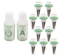 Yardenfun Kit Complet de Paniers de Culture Hydroponique Transparents avec Couvercles d’Humidité Éponges de Plantation et Accessoires pour Germination sans Sol Adapté Jardin et Serre