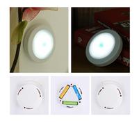 Yardenfun Lampe de Nuit LED Portable avec Bouton Poussoir Lumière Blanche Alimentée par Pile Lampe de Placard Pratique pour Éclairage Domestique
