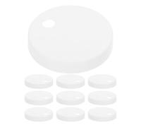Yardenfun Lot de 10 cache-charnières de siège de toilette : cache-boulons en plastique blanc de 55 mm - Quincaillerie décorative pour l’installation d’un siège de toilette.