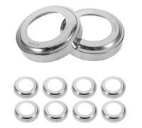 Yardenfun Lot de 10 Plaques de Finition en Acier Inoxydable pour Échelle de Piscine Cache-Tuyau 60X102X05 MM Protection Antidérapante pour Piscine Enterrée Accessoires Décoratifs