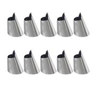 Yardenfun Lot de 10 Protège-Doigts en Acier Inoxydable Réglables Accessoires de Coupe Compacts pour Légumes et Fruits Outil de Protection la Coupe Essentiel Cuisine pour Préparation