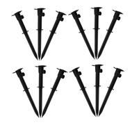 Yardenfun Lot de 12 Piquets Solaires De Remplacement : Supports De Lampe De Jardin avec Vis - Piquets Solaires en Plastique pour Éclairage Paysager, pour, Et Allées.