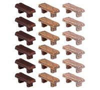 Yardenfun Lot de 18 bancs Miniatures en résine : Mini-bancs décoratifs pour Maison de poupée, Parc ou Jardin - Mini-mobilier pour Maison de poupée, bonsaï, Terrarium et aménagement paysager