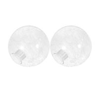 Yardenfun Lot de 2 Abat-Jour Rond en Verre Transparent Ø100 MM avec Filetage G9 Abat-Jour de Rechange pour Suspensions et Lampes de Table Diffuseur Lumineux pour Salon et Salle à Manger