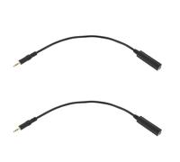 Yardenfun Lot de 2 Adaptateurs Casque Stéréo 3,5 Mm Mâle vers 6,35 Mm Femelle, Connecteurs Plaqués Or, Longueur 34,5 Cm. Adaptateurs Multi-usages pour Amplificateur.