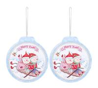 Yardenfun Lot de 2 Boîtes à Bonbons de Noël en Fer Blanc de Cloche Boîtes de Rangement Portables Légères et Créatives pour Biscuits Sucettes et Friandises Décoration Festive Pratique