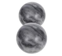 Yardenfun Lot De 2 Boules De Massage En Jade Naturel 5 Cm, Pierres De Massage Chaudes, Balle Ergonome Pour Relaxation, Contemplation Et Exercices Des Mains, Box Incluse, Bien-détente, Usage Quotidien