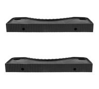 Yardenfun Lot de 2 Coussinets Antidérapants en Aluminium pour Échelle Télescopique Protection Noire pour Pieds D’Échelle Accessoires de Sécurité pour Escaliers de Lit Superposé