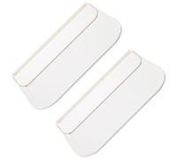 Yardenfun Lot de 2 Étagères Murales Pliables Blanches en Plastique Étagères Autocollantes sans Perçage Adhésives pour Salle de Bain la Cuisine Rangement Compact et Fonctionnel