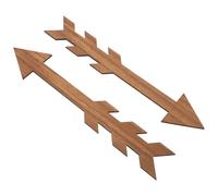 Yardenfun Lot de 2 Flèches Décoratives en Bois Massif Style Rustique Finition Lisse Décoration Extérieure pour Boîte aux Lettres Panneau de Jardin Ornement Mural Résistant aux