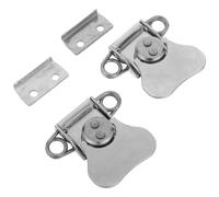 Yardenfun Lot de 2 Loquets à Ressort en Acier Inoxydable 304 Petit Loquet à Bascule avec Gâche Verrou à Torsion pour Boîte à Outils et Coffres Quincaillerie de Fermeture Résistante et