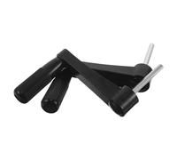 Yardenfun Lot de 2 Manivelles Noires pour Lève-Table, Poignées Manuelles Ergonomiques pour Bureau Assis-Debout Réglable en Hauteur, Accessoires pour Rehausseur de Meubles, Montage Simple