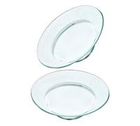 Yardenfun Lot de 2 Plaques à Fondre la Cire pour Chauffe-cires en Verre Élégant, Facile à Nettoyer Surface Lisse, pour Brûleur Parfum et Remplacement Verre Bougie