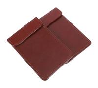 Yardenfun Lot de 2 Porte-Documents à Pince en Cuir PU Marron 12 X 8 CM avec Passant pour Stylo Porte-Menus Utilitaire pour Restaurants Prise de Notes et Gestion des Commandes en Salle