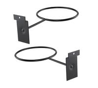 Yardenfun Lot De 2 Supports Muraux pour Ballons De Basket-Ball Organiseur Mural pour Ballons Rangement Multifonctionnel pour Ballons De Basket-Ball en Noir
