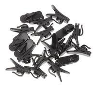Yardenfun Lot de 20 Pinces Micro en Abs Noires, Clip de Fixation pour Microphone Facile à Porter, pour Discours et Conférences, Libérez Vos Mains Ce Clip à Revers Pratique