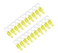 Yardenfun Lot de 24 Brosses à Bouteille en Éponge Jaune, Brosse à Mamelon Portable et Polyvalente en Plastique et Éponge, Nettoyage des Biberons pour Usage Domestique en Déplacement