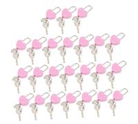 Yardenfun Lot de 24 Mini Cadenas en Métal de Cœur Vintage Serrure de Sécurité avec Clés Doubles Couleurs Vives pour Valise Boîte à et Journal Mini Serrure Portable et Antirouille