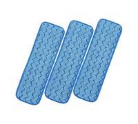 Yardenfun Lot De 3 Lingettes De Rechange en Fibre pour Tête De Balai à Franges, Lavables, 45x14 Cm, Haute Absorption, Réutilisables pour Nettoyage Sols Lisses, Maison, Bureau, Hôtels